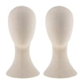 thumbnail image 1 of Peluca de Maniquí con Bloque de 22 "que Hace Que Del Sombrero Soporte de Exhibición Beige 2 Piezas, 1 of 7