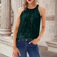 thumbnail image 4 of Outfmvch Tank Tops Womens Camisole Tank Tops Sequin Top Tank Top with Built in Bra for Women Womens T Shirts Cotton Tank Top Women Sequin Tops Green S, 4 of 7