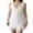 White, variant on Argulvti Women's Summer Mini Tank Dress Floral Jacquard Sleeveless V-Neck Slim Fit Dress Streetwear