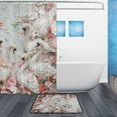 thumbnail image 2 of BZSMCE Shower Curtain and Bath Accessory Set,White Swans Pattern, 2 of 7