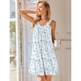 thumbnail image 3 of Ekouaer Nightgowns for Women Sleeveless Night Gown V Neck Sleep Shirt Chemise Night Shirt Soft Sleep Dress, 3 of 6