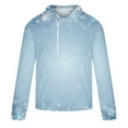 thumbnail image 4 of Mens Christmas Print Sports Fitness Pullover Hooded Half-Zip Sweatshirt, 4 of 6