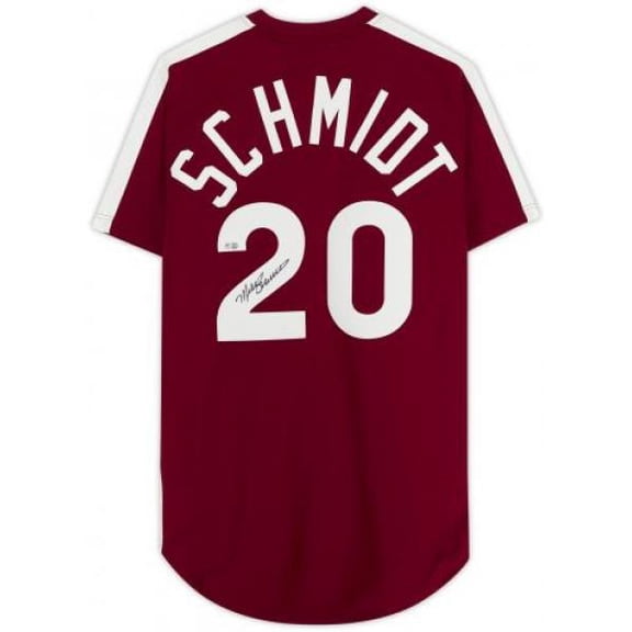 Framed Mike Schmidt Philadelphia Phillies Autographed Maroon Mitchell & Ness Authentic Jersey - Fanatics Authentic Certified