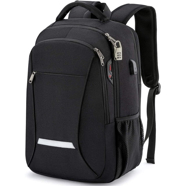 Mochila para hombres Mochila de viaje para computadora portátil con puerto de carga USB/auriculares Mochila duradera resistente al agua para la escuela universitaria Mochila para computadora JFHHH pequeña
