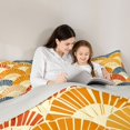 thumbnail image 5 of Feelyou Tokyo Folding Fan Full Size Comforter Sets, Chic Stripes Minimalism Bedding Comforter Set, Retro Japanese Style Reversible Bedding Sets, Breathable Home Decor, 3pcs, 5 of 8