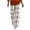 White, variant on Maplenight Plaid Wide Leg Pants for Women Elastic Waist Long Trousers with Pockets Loose Casual Lounge Pants