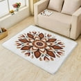 thumbnail image 2 of Mandala Rugs for Bedroom - 4x6 Rug - Mandala Rug - Floral Brown Area Rug - Abstract Flower Rugs - Girls Carpet, 2 of 7