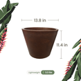 thumbnail image 4 of Ecobo Maceta de 29,0 cm de Alto | Ecológica, Duradera y Ligera | Para Uso en Interiores y Exteriores, Resistente a la Intemperie, Diseño Contemporáneo de Artesanos Brasileños - Marrón Jaspeado, 4 of 4