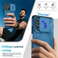 thumbnail image 5 of Case for Motorola Moto G 5G 2025 6.7" with Invisible Fold Holder Stand, MagSafe Magnetic Wireless Charging,Sliding camera casing,Shockproof Dropproof Tough Rugged Protective Case Cover,Blue, 5 of 10