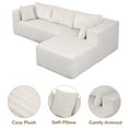 thumbnail image 4 of Newest 105" L-Shaped Modular Compression Sofa, Plush Upholstery, All-Foam Structure (No Springs), Vacuum-Packed, Space-Saving for Living Room, Bedroom, Apartment (Left Chaise), 4 of 8