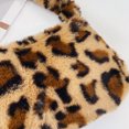 thumbnail image 2 of Bolsos de hombro Retro de felpa para mujer bolsos con patrón de animales a la moda de invierno bolso de mano duradero con asa superior bolsa de compras, 2 of 9