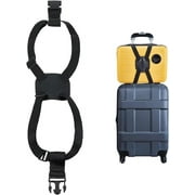 Adjustable Luggage Straps Nylon Travel Bag Strap Black Travel Bag Bungee Elastic Strap Belt with Side Release Buckl for Add a Bag Luggage Suitcase Travel Accessories