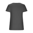 thumbnail image 4 of bnaln Womens Summer Tops V Neck T Shirts for Women Ribbed Knit Slim Fitted Tshirts Basic Tees Stretchy Shirt Summer Trendy Outfits Beach Vacation Clothes Teen Girls Y2K Going Out Top, 4 of 5