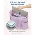 thumbnail image 2 of RKXQT Tote Bag for Women, Puffer Carry On Tote with Zipper, Travel Essentials Quilted Nurse Travel Bag Color: Almond Milk Color: Lavender, 2 of 5