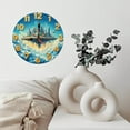 thumbnail image 6 of Floating City Sky Clock Wall Decor 10-Inch Silent Wooden Wall Clock, Battery Operated (AA Batteries Not Included), Artistic Home Decor, 6 of 7