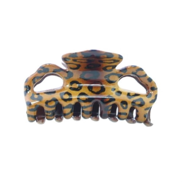 CARAVAN FRENCH FASHION HAIR CLAW WITH LEOPARD DESIGN