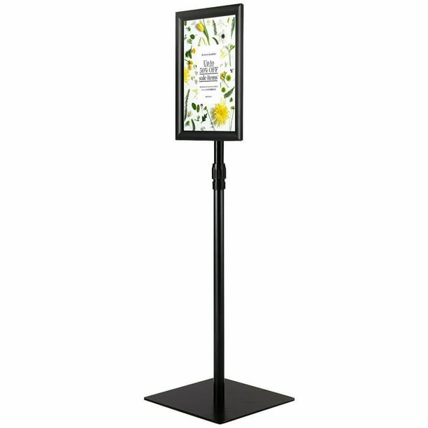 8.5"x 11" Aluminum Sign Holder Outdoor Poster Stand Adjustable Pedestal