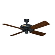 Hunter 52 inch Outdoor or Indoor Ceiling Fan No Light - Black Ceiling Fan without Light, For Patio, Porch, Garage, or Living Room, Standard Mount, 5 Blades, Pull Chain - Original 23838, Matte Black