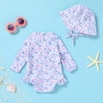 thumbnail image 3 of Conjunto de gorro floral para bebé niña de 3 a 6 m, traje de baño Younger Tree, 3 of 7