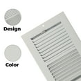 thumbnail image 4 of Sierra Grates 6” x 12” 2 Way Wall and Ceiling Register in Glacier White Finish, Rectangle Sidewall and Ceiling vent cover 6 inch X 12 inch, 4 of 6