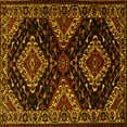 thumbnail image 1 of Ahgly Company Machine Washable Indoor Square Persian Yellow Traditional Area Rugs, 8' Square, 1 of 4