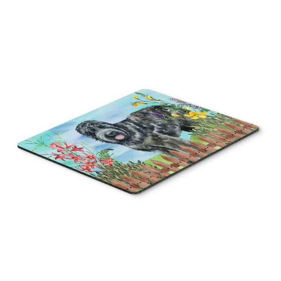 Black Russian Terrier Spring Mouse Pad Hot Pad or Trivet