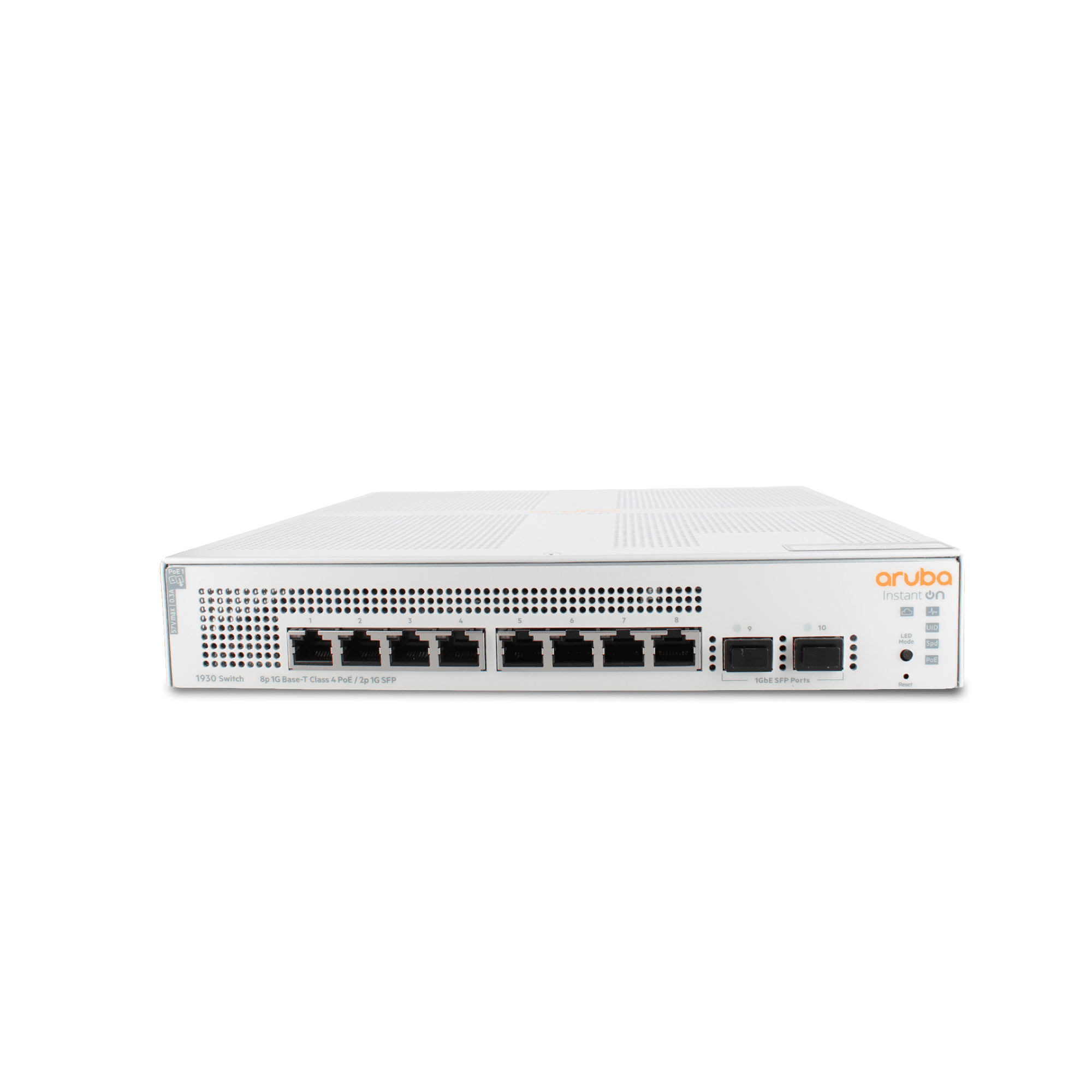 HPE Networking Instant On Switch Series 1930 8-Port Gb Smart-Managed Layer 2+ Ethernet Switch with PoE (JL681A#ABA) Bundle with 8x Ethernet Cables, Surge Protector, Cable Ties, Fiber Cloth