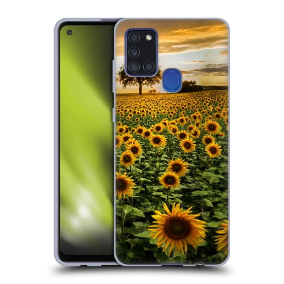 Head Case Designs Officially Licensed Celebrate Life Gallery Florals Big Sunflower Field Soft Gel Case Compatible with Samsung Galaxy A21s (2020)