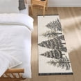 thumbnail image 3 of Yayeee Runner Rug for Bedroom 2'x6' Machine Washable Hallway Non Slip Mat, Hand Drawn Christmas Trees, 3 of 8