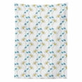 thumbnail image 2 of Flower Tablecloth, Daisy Blooms with Paintbrush Effects Gardening Spring Botanical Print, Rectangle Satin Table Cover for Dining Room and Kitchen, 60" X 84", Azure Blue Yellow White, by Ambesonne, 2 of 2