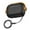 OrangeBlack, variant on for Airpods 2nd Gen / 1st Gen Music Headset Earphone Case with Secure Lock, Soft Silicone Hard PC Shock-Absorbing for AirPods 1/2 Case Skin Touch with Keychain, Front LED Visible, Black