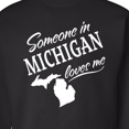 thumbnail image 3 of Inktastic Someone in Michigan Loves Me Adult Sweatshirt, 3 of 4