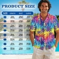 thumbnail image 6 of Whosucclay Colorful Palm Tree Print Matching Hawaiian Outfits for Couples Shirt and Dress Mens Shorts Sleeve Graphic Shirts and Wommens Summer Sleeveless Midi Dress with Pockets, M, 6 of 7