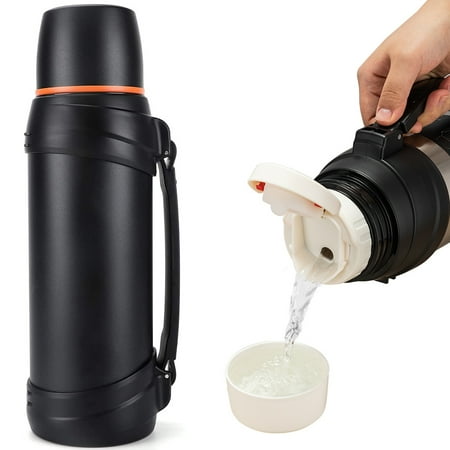 Insulated Water Bottle & Thermos Water Bottle  54oz Classic Vacuum Bottle with Plastic Cup - Stainless Steel Water Jug for Travel & Hiking Fishing