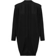 thumbnail image 4 of Womens Cardigans Sweater Solid Color Outwears Long Sleeves Plus Size Open-Front Knit Chunky Long Coat with Pocket, 4 of 7