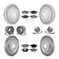 thumbnail image 1 of Transit Auto Front Rear Wheel Hub Bearings Assembly Coated Disc Brake Rotors and Semi-Metallic Pads Shoes Kit (10Pc) for Car Jaguar XF - Left Right Side (Driver Passenger) KBB-111763, 1 of 10