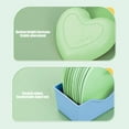 thumbnail image 6 of Heart Shaped Plastic Dinner Plates - 5.91 x 5.51, Dishwasher & Microwave Safe, Lightweight Reusable Plates for Kitchen or Camping - Green, 6 of 6