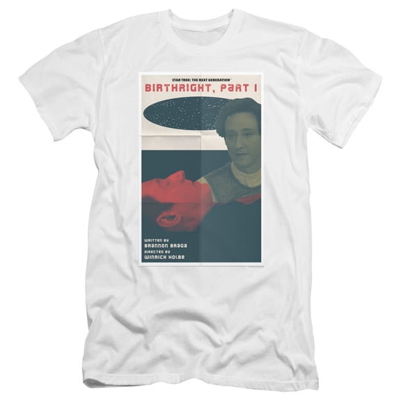 Star Trek Tng Season 6 Episode 16 Premium Canvas Adult Slim Fit 30/1 T-Shirt White