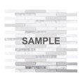 thumbnail image 1 of Sample - White Calacatta Cinderella Gray Marble Stone Glass Mosaic Tile Wall Backsplash, 1 of 6