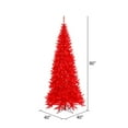 thumbnail image 2 of Vickerman 7.5' x 40" Red Fir Slim Artificial Christmas Tree, Red Dura-lit LED Lights, 2 of 3