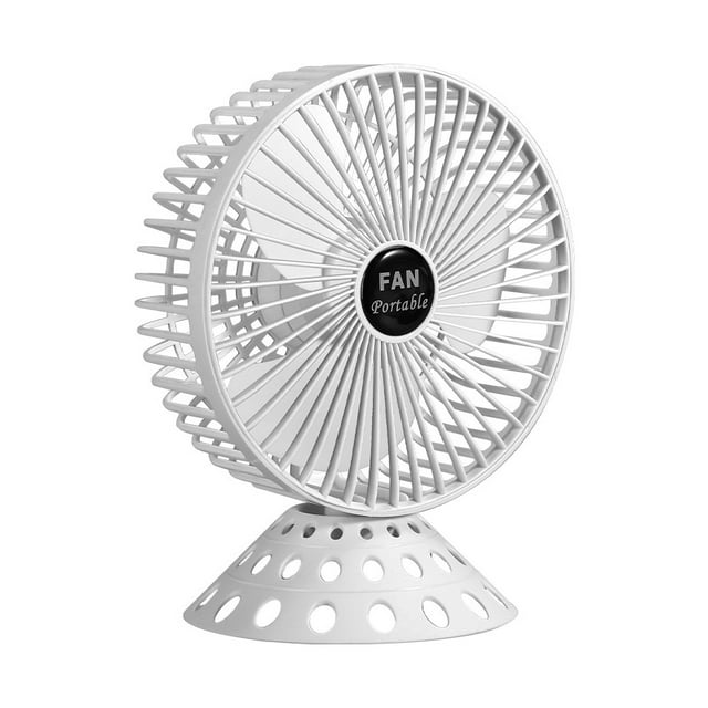 Graflsoa Compact USB-Powered Mini Desk Fan with 3 Blades for Home & Office Use - Eco-Friendly, Quiet, and Easy to Clean (White)
