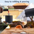 thumbnail image 5 of Menos Petaca De Acero Frasco De Alcohol De 226 Ml Con Embudo Petaca Portátil Compatible Con Viajes Ing Cam Escalada Barbacoa Al Aire Libre Compatible Con Hombres Blac, 5 of 5