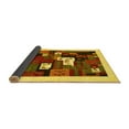 thumbnail image 2 of Ahgly Company Indoor Round Abstract Yellow Contemporary Area Rugs, 6' Round, 2 of 4