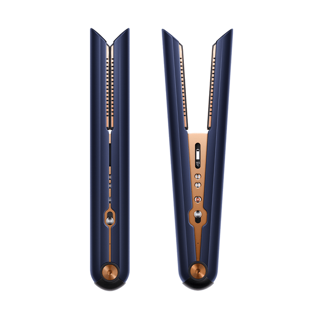 Dyson Corrale Lisseur Bleu de Prusse/cuivre Riche Boîte Ouverte