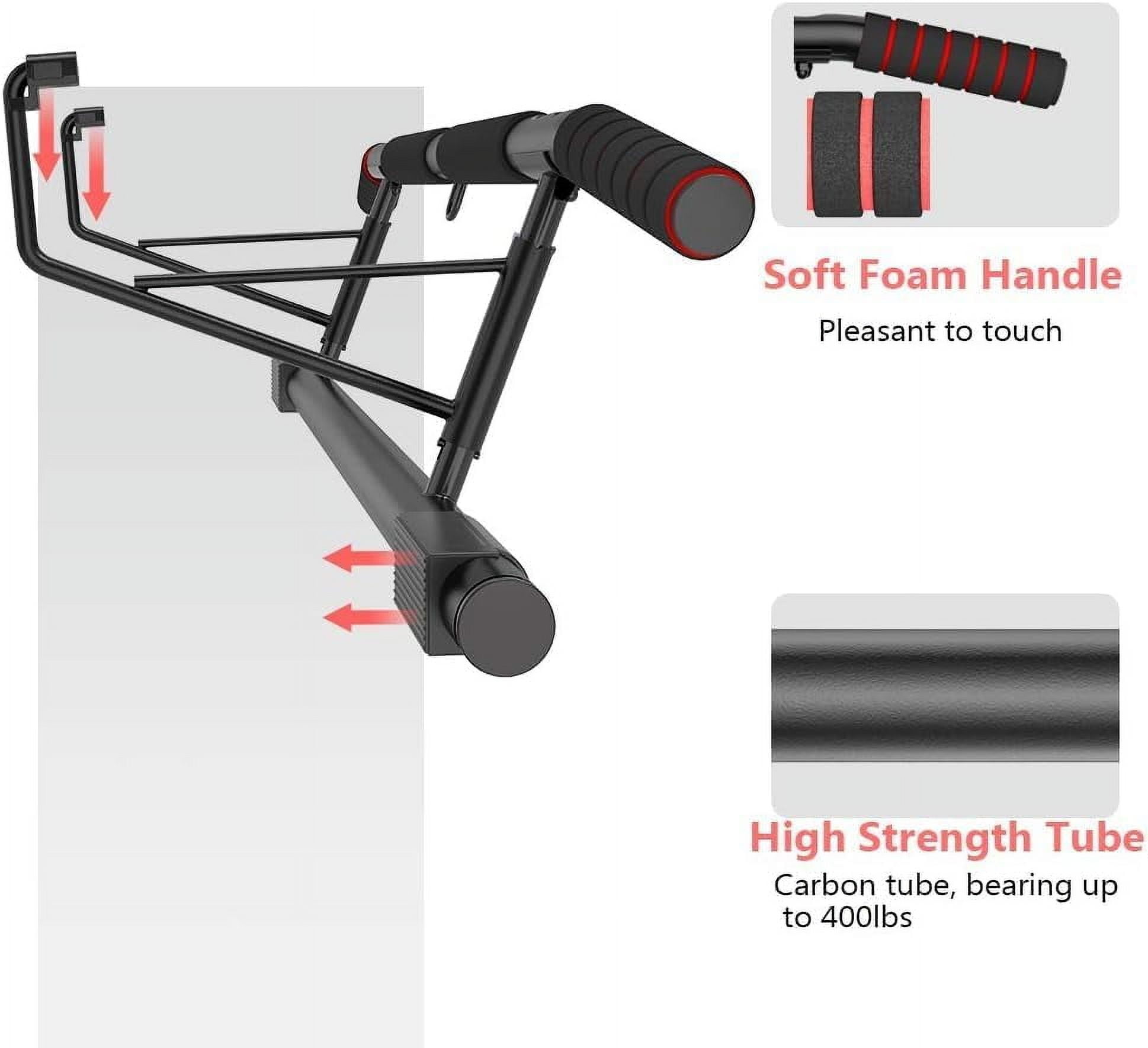 Pull Up Bar Doorway with Ergonomic Grip - Fitness Chin-Up Frame for Home Gym Exercise - Multi-Angle Grip - 2024 Upgrade Smart Hook (Fits Almost All Doors)
