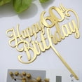 thumbnail image 3 of Adorno para tartas Sodasos Happy 60th Birthday, acrílico dorado, 3 of 6