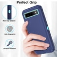 thumbnail image 7 of Asuwish Compatible with Google Pixel 6 Phone Case Hybrid Rugged Shockproof Hard Protective Drop Proof Full Body Heavy Duty Mobile Cell Cover for Pixel6 Pixle Six 6 Women Men Blue, 7 of 7
