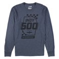 thumbnail image 1 of INDY 500 Camiseta estampada con logo jaspeado para hombre, azul, pequeña, 1 of 2