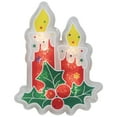 thumbnail image 2 of Northlight Lighted Berry Candle Christmas Window Silhouette - 12" - Clear Lights, 2 of 6