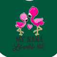 thumbnail image 4 of Inktastic My Nana Loves me with Two Flamingos Boys or Girls Baby Bib, 4 of 4